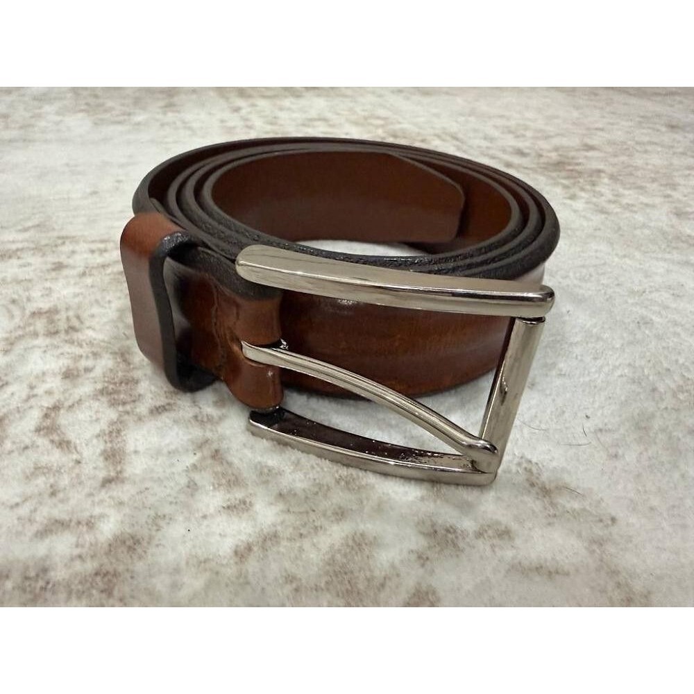 Allen Edmonds Manistee Brown Leather Brogue Belt 38